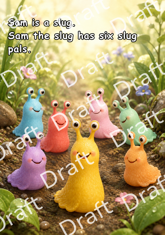 Slugs and the Big Stem – S Blends | Pinkolly Magic Phonics Series – Book 06
