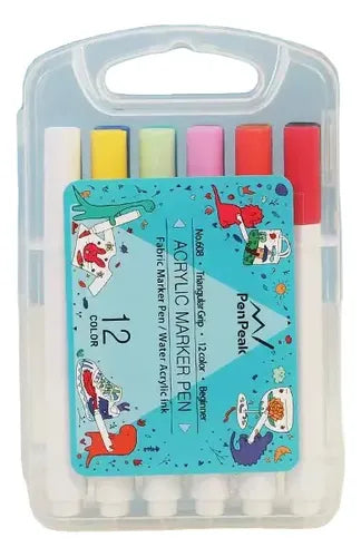 12-Color Acrylic Marker Pen Set 🎨