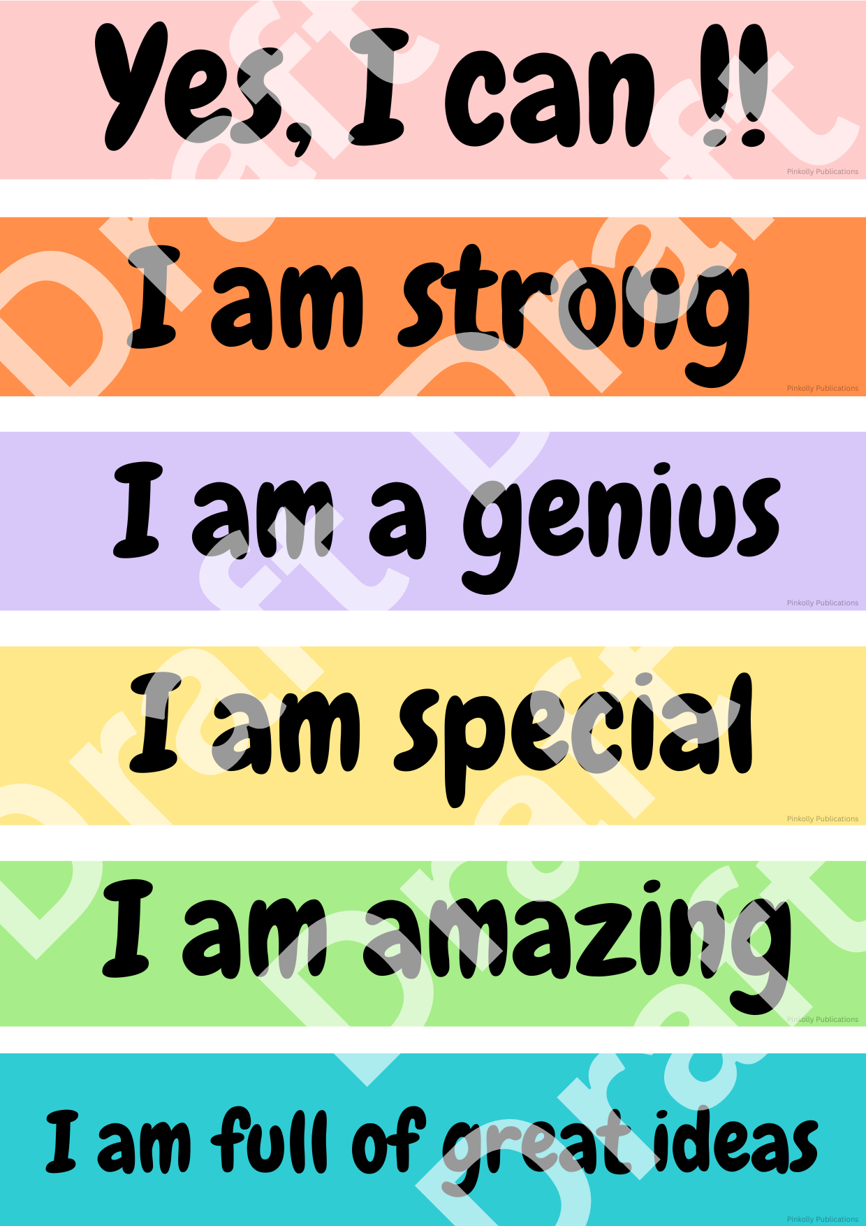 Positive Affirmation Sticker Sheet - English