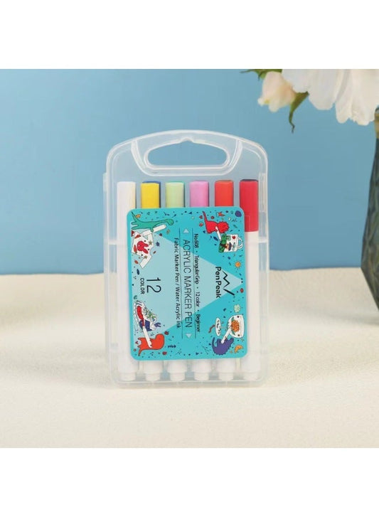 12-Color Acrylic Marker Pen Set 🎨
