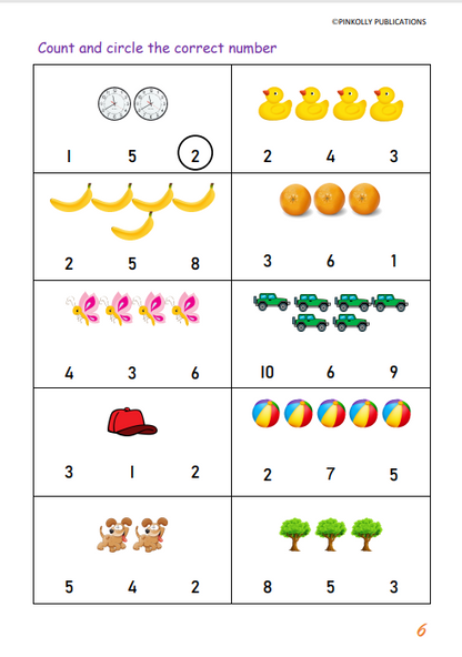 Maths Book 03 - Let's start counting and additions with fun