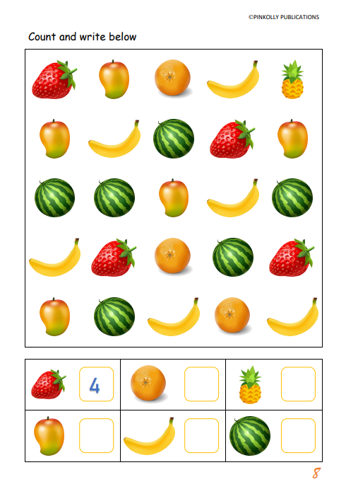 Maths Book 03 - Let's start counting and additions with fun