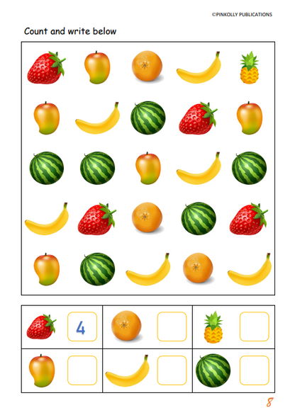 Maths Book 03 - Let's start counting and additions with fun