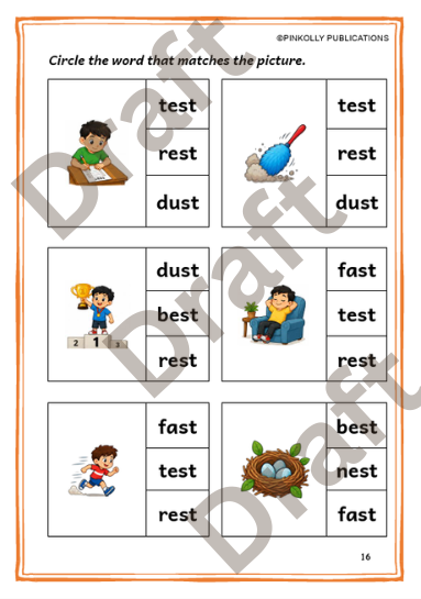 Pinkolly Magic Phonics 04 | Ending Blends & Digraphs Activity Book for Kids